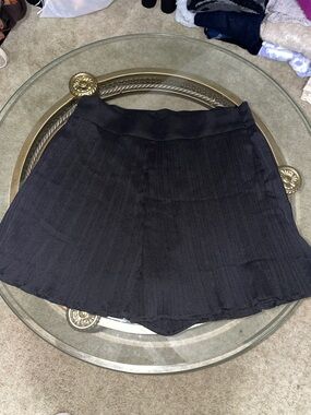Black Pleated Mini shorts
